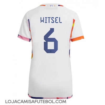 Camisa de Futebol Bélgica Axel Witsel #6 Equipamento Secundário Mulheres Mundo 2022 Manga Curta